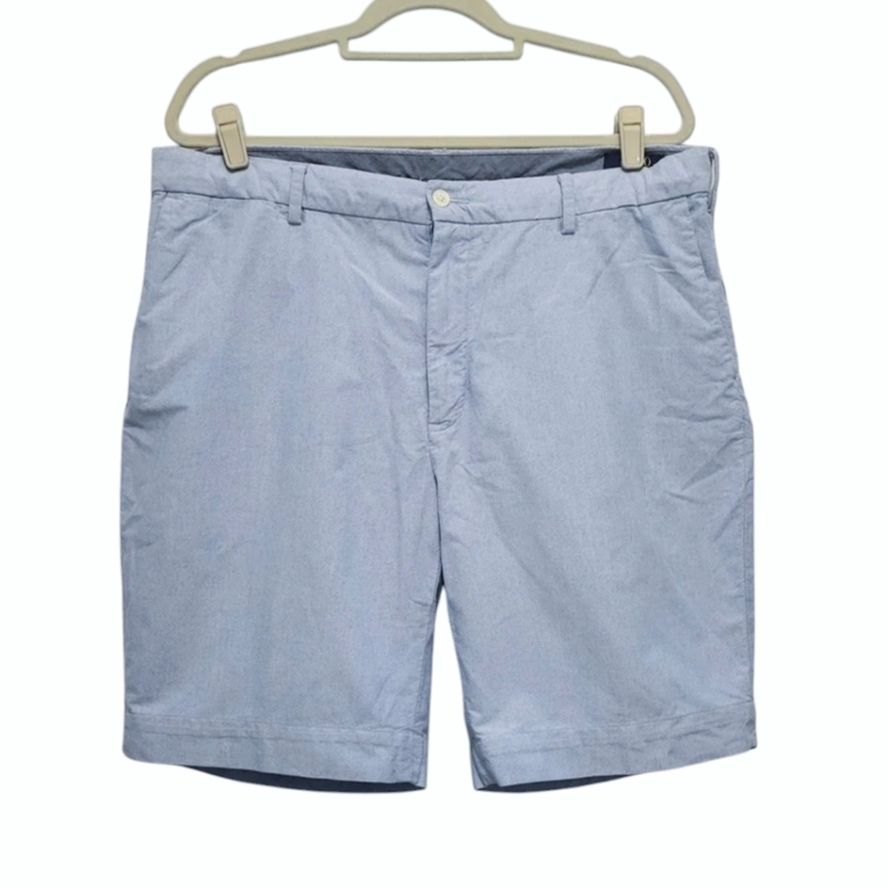 Polo Ralph Lauren Chino‎ Shorts Mens Size 38 Chambray Blue Flat Front 9" Preppy